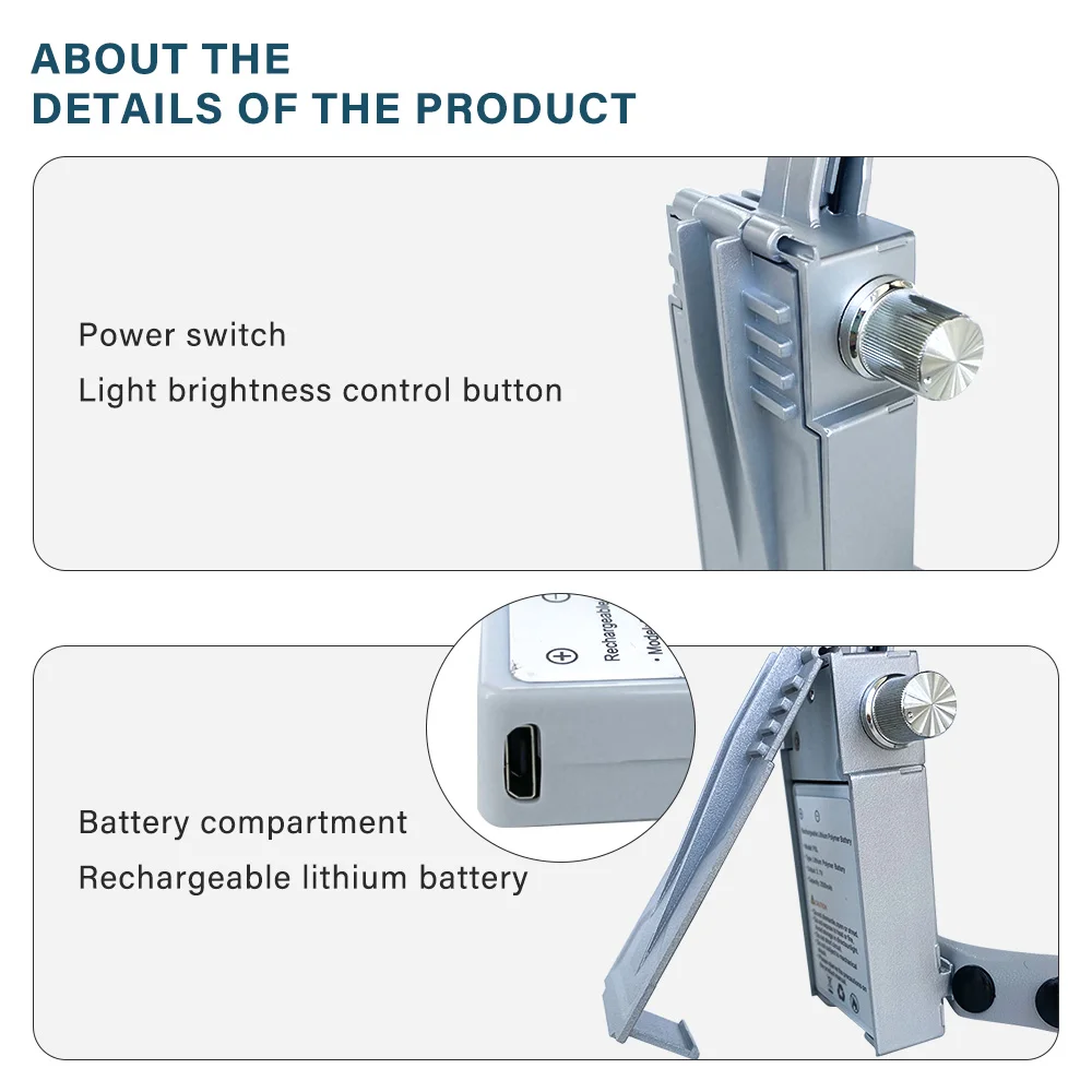 Den tal 2.5X 3.5X lupa de aumento Binocular cirugía lupa quirúrgica con faro luz LED dentista lupas médicas lámpara