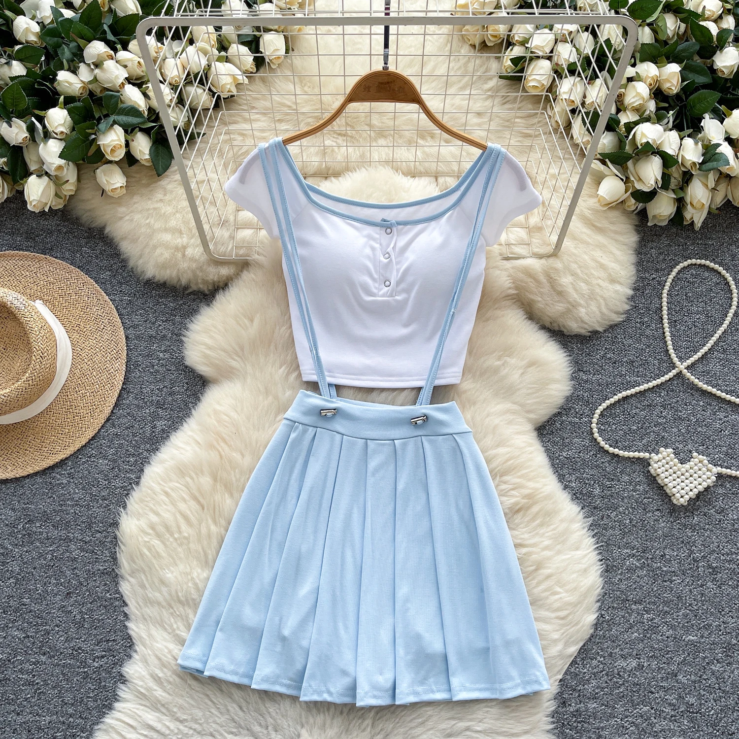 วินเทจเซ็กซี่แขนสั้นปุ่มแต่งตัวเก๋ซัมเมอร์บีชfairycore Vestidosวันหยุดเสื้อผ้าผู้หญิง