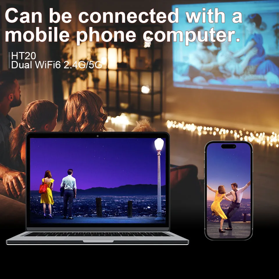 2025New HT20 4K Full HD Projector Android Native Portable 1080P Auto Focus 250ANSI Video home Cinema Outdoor HD LED Projetor