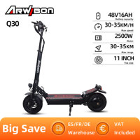 ARWIBON Q30 Electric Scooter For Adult 2500 Motor 48V 16AH E-Scooter 11 Inch Vacuum Off-Road Tires Off-Road Escooter