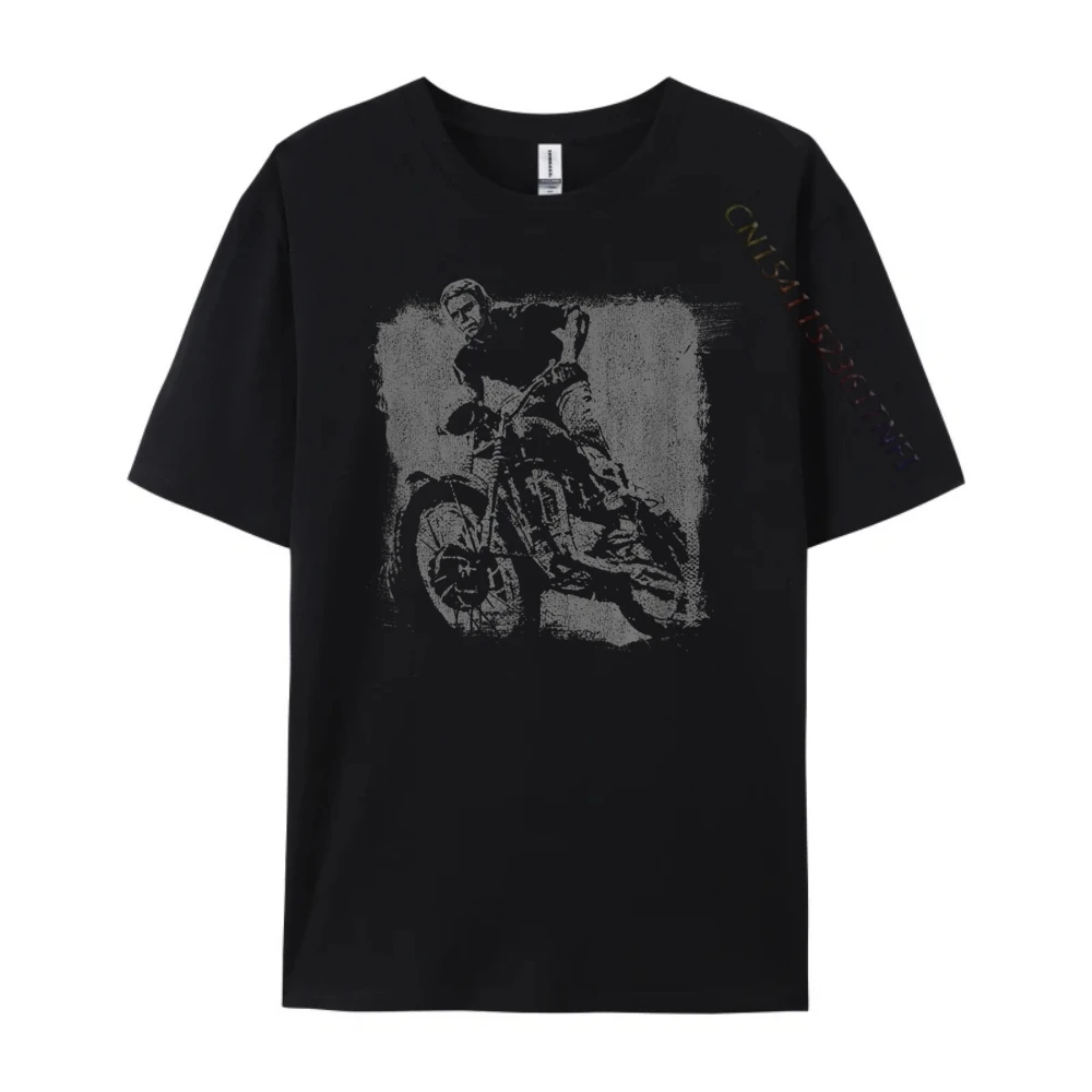 

Artbitz Classic Movie Motorcycle Jump Plain Shirt Couples SOFT Sale Oversized HOLIDAYS Graphic Tee Cotton Men Oversized T Shirt