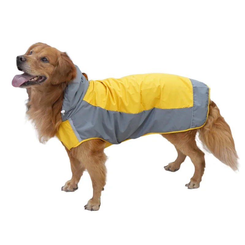 Casual Outdoor Dog Storm Coat Waterproof Universal Pet Raincoat Medium Large Dog Raincoat Golden Retriever Pet Clothes