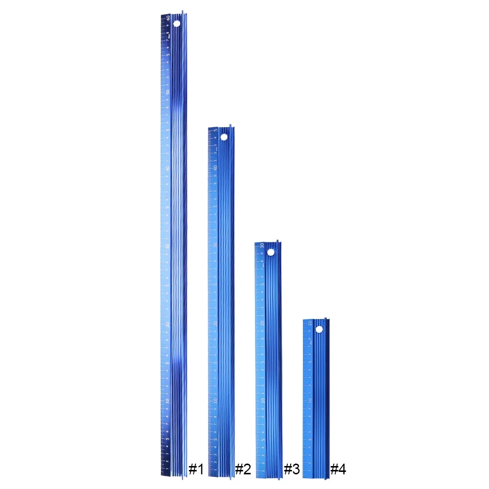 20CM 30CM 45CM 60CM Cutting Ruler Multifunctional Protective Ruler Non Slip Aluminum Alloy Scale Ruler Measurement Drafting Tool