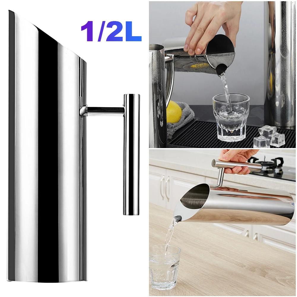 

Кухонный кувшин для холодного вина 1/2 л, кувшин для воды из нержавеющей стали, чайник для холодной воды, кувшин для вина, сока, воды для бара, отеля, КТВ, ресторана