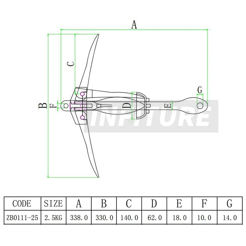 

2.5Kg 316 Stainless Steel Folding Anchor Grapnel Boat Anchor For Dinghy Raft Fishing Boat Kayak Purchase Other Sizes In Store