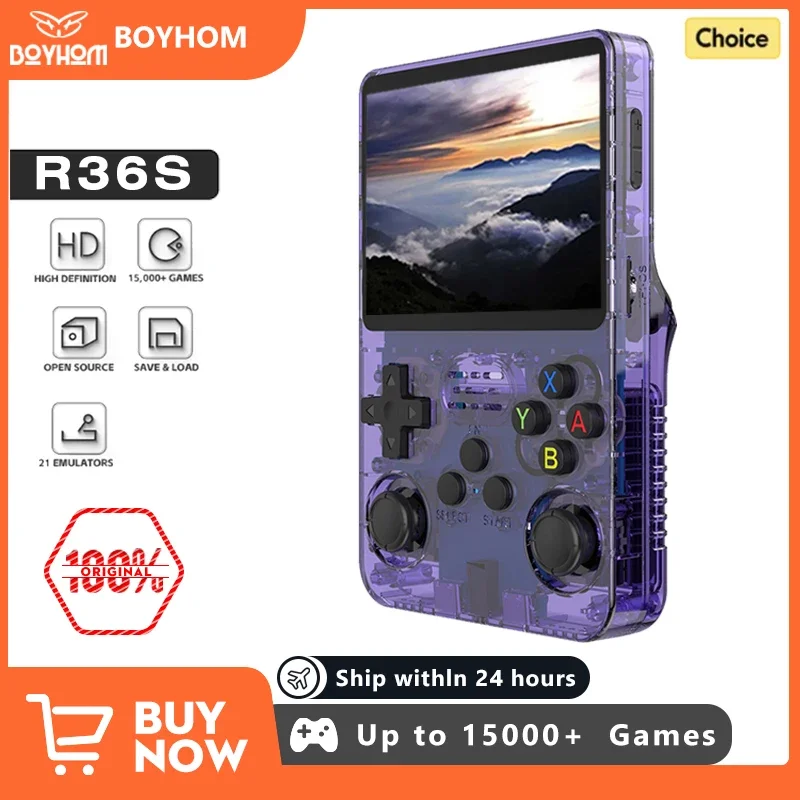 Nieuwe R36 S Retro Handheld Game Console Linux Systeem 3.5 Inch Ips Scherm Draagbare Zak Video Speler 64Gb 128Gb Games Kid Cadeau