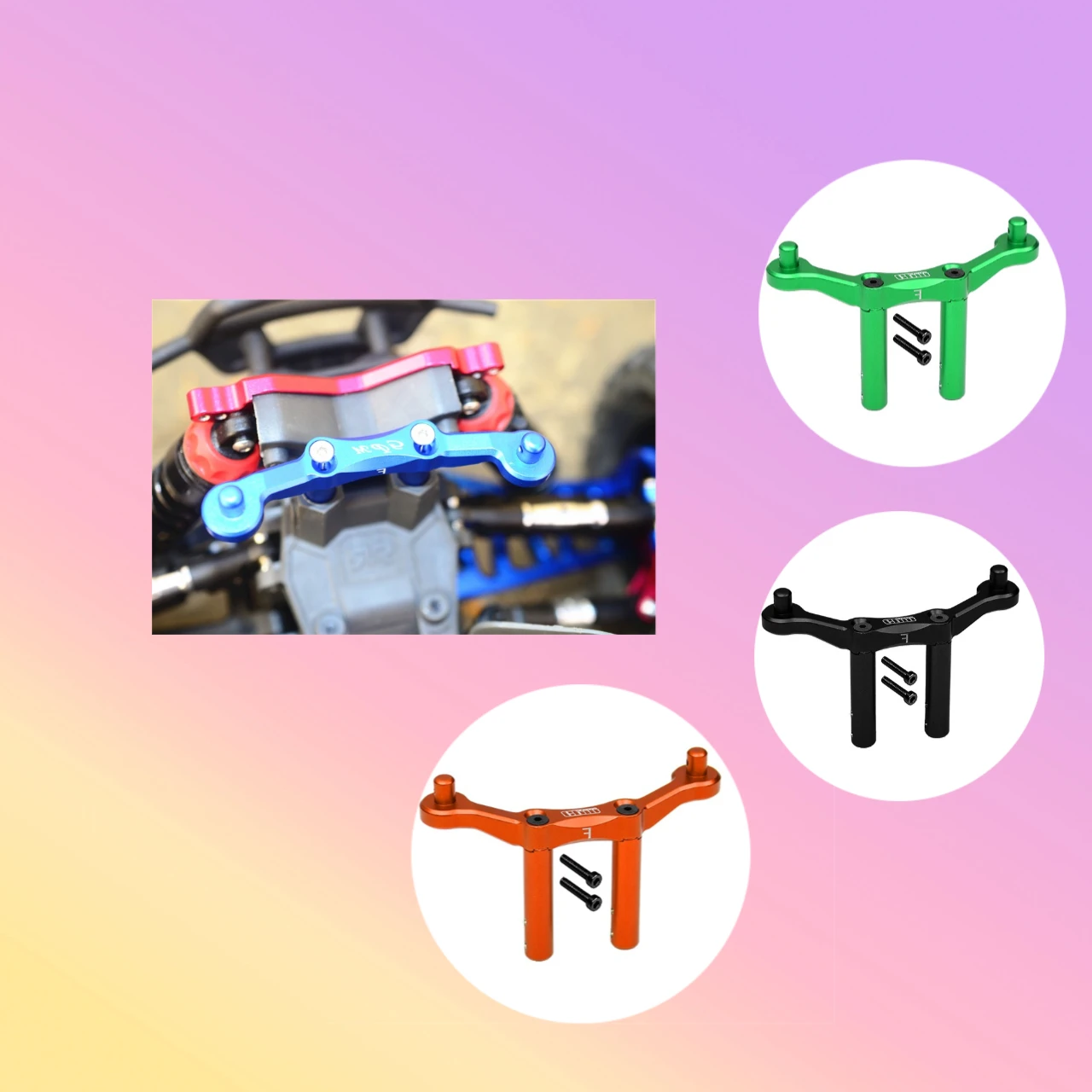 

Алюминиевое переднее крепление и стойка корпуса GPM для ARRMA 1/10 Granite Mega, Big Rock 3S Blx AR320404