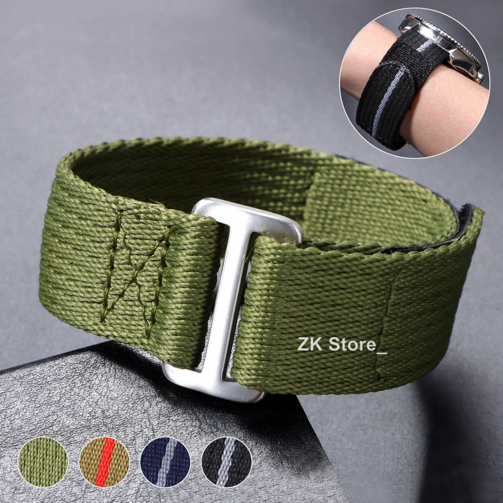 

Нейлоновый ремешок премиум-класса 20 мм 22 мм, ремешки для часов, тканый дышащий браслет, зеленый, черный, синий браслет, ремень, мужские аксессуары для часов