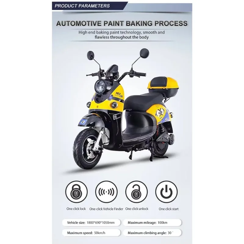 2025 نمط جديد أرخص سكوتر كهربائي عالي السرعة دراجة نارية كهربائية مع دواسات قرص الفرامل #2