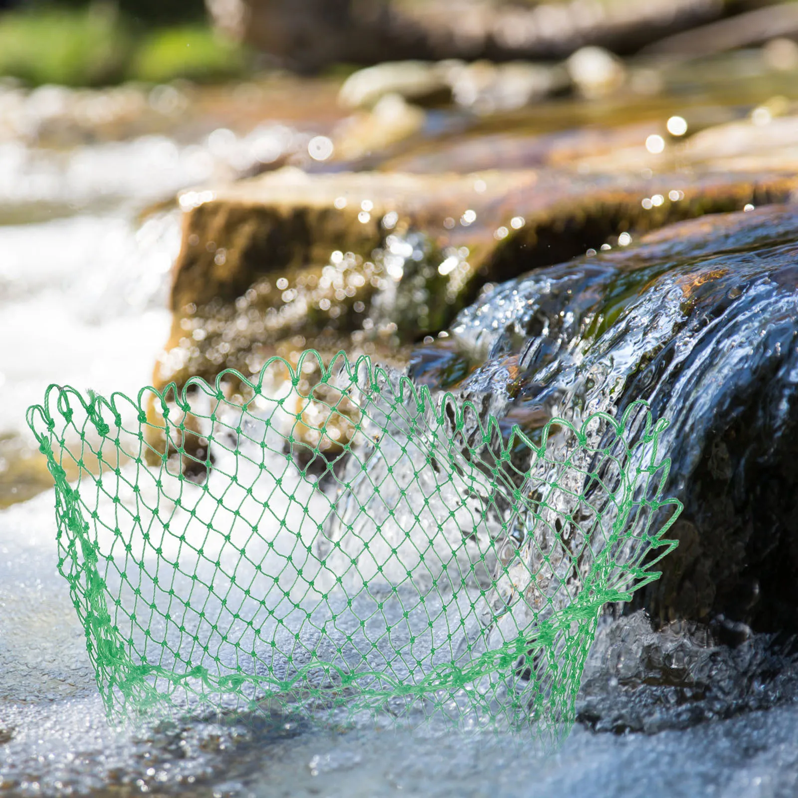 

Fishing Net Large Qing Mesh Basket Lightweight Saltwater Freshwater Replacement Fish Landing Net Portable Fishing Catching Tool