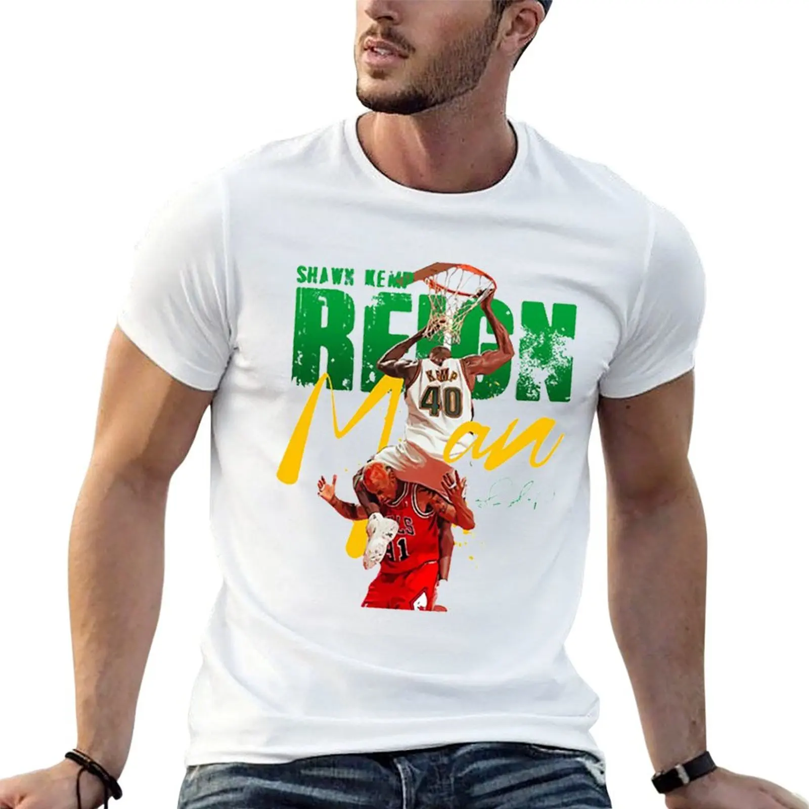 

Shawn Kemp T-Shirt customs design your own Anime t-shirt oversized t shirt heavyweight t shirts for men