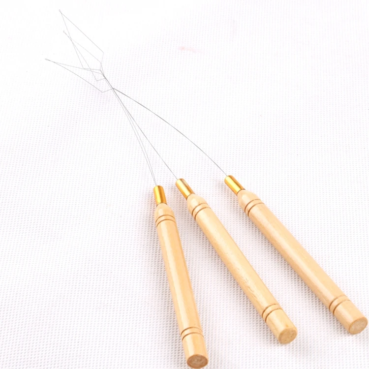 

Silicone and Non-silicone Nano Ring Hair Extensions Tools Application Nano Beads Pulling Needle Loop Threader 6pcs
