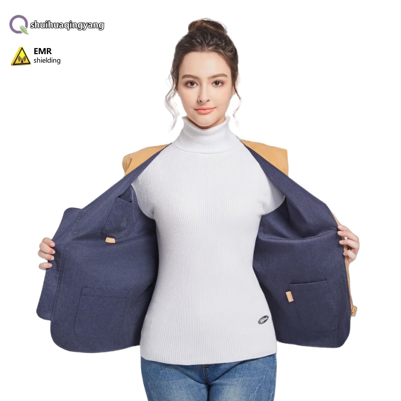 Anti-radiation metal fiber double-sided vest 5G communication base station high and low frequency radiation protective clothing