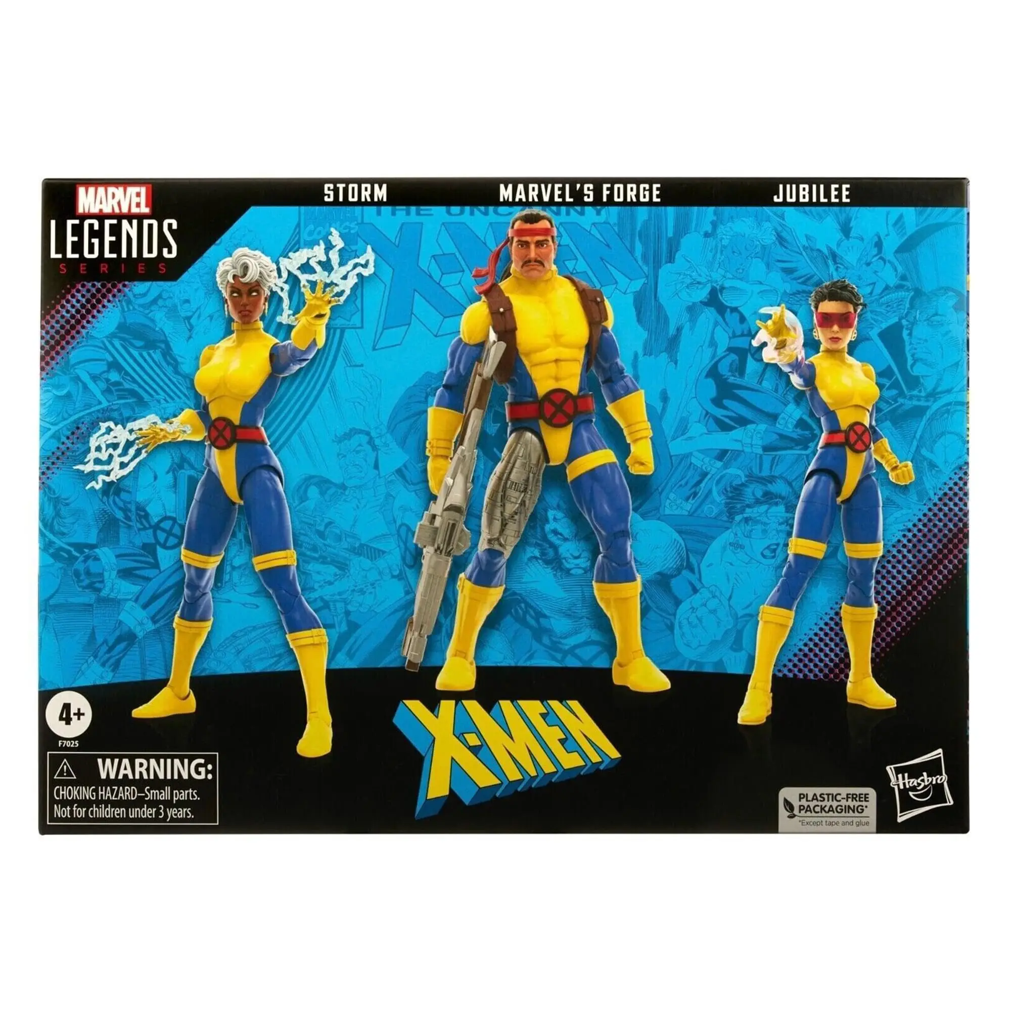 Marvel Legends Series Forge, Storm, & Jubilee X-Men 60Th Anniversary Action Figure Set, 6-Inch Action Figures