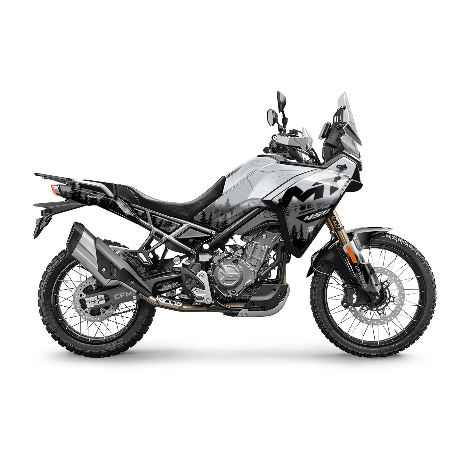 Motorcycle Body Fairing Sticker Decal Protective Street Bike Full Graphic Kit  For CFMOTO 450MT 2024-2026 Design 17