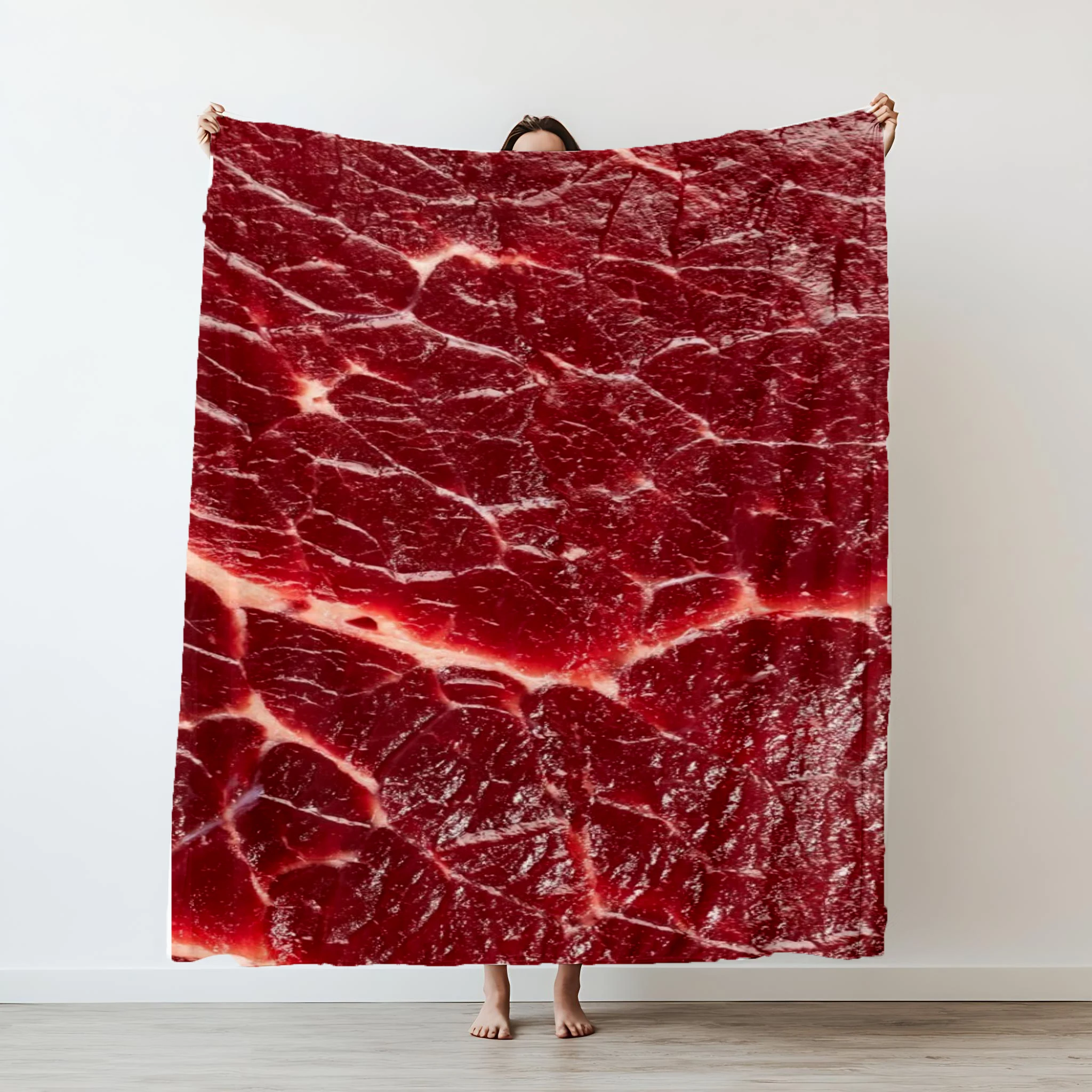 Food Beef  Fresh Meat Thin Blanket Blanket For Nap Time Sofa Bed Blanket As a gift for friends