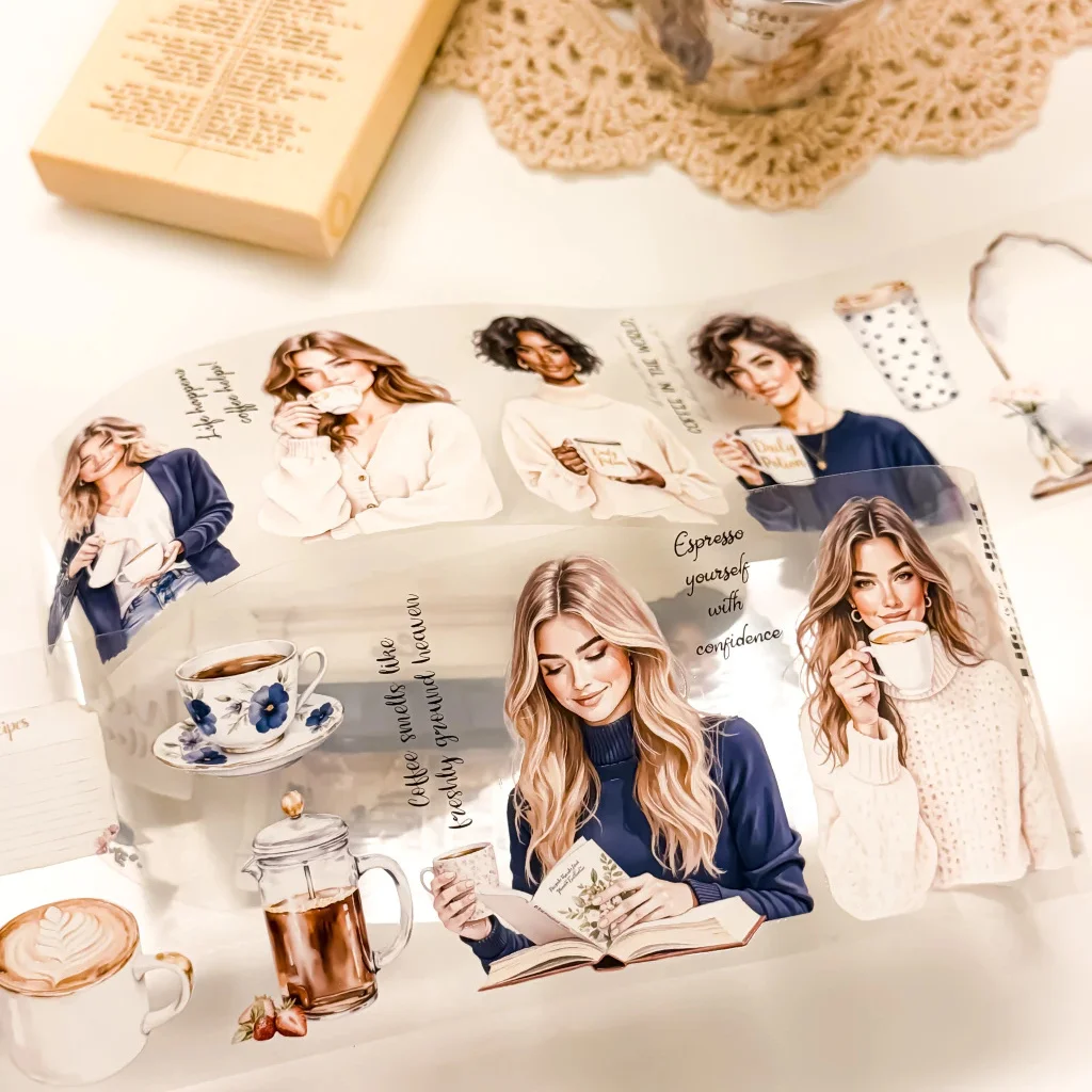 Ma. Journaling Dark Style Night Halloween Washi Masking Pet Tape Europäische und amerikanische Mädchen,