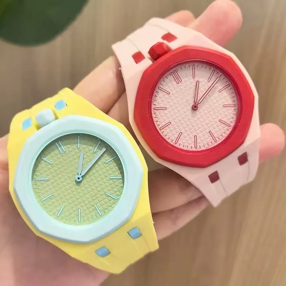 2 in 1 Hard PC Protective Case＋Silicone Strap for Swatch X AP RoyalPop Pocket Watch Modification Replace Band Conversion Parts view 4