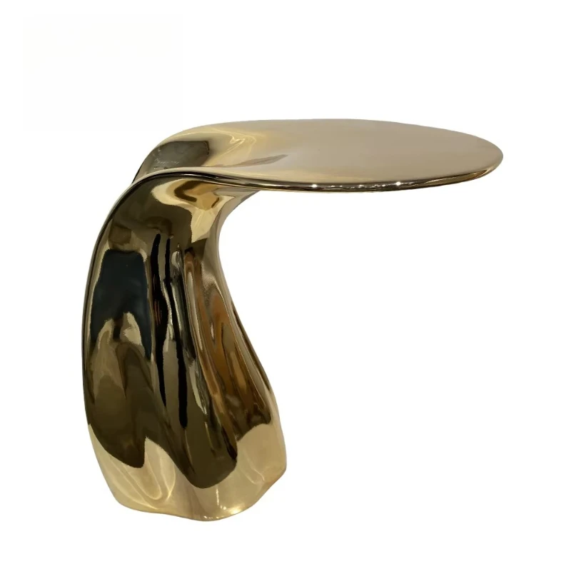 

Nordic modern personalized side table irregular casual fiberglass side table creativity