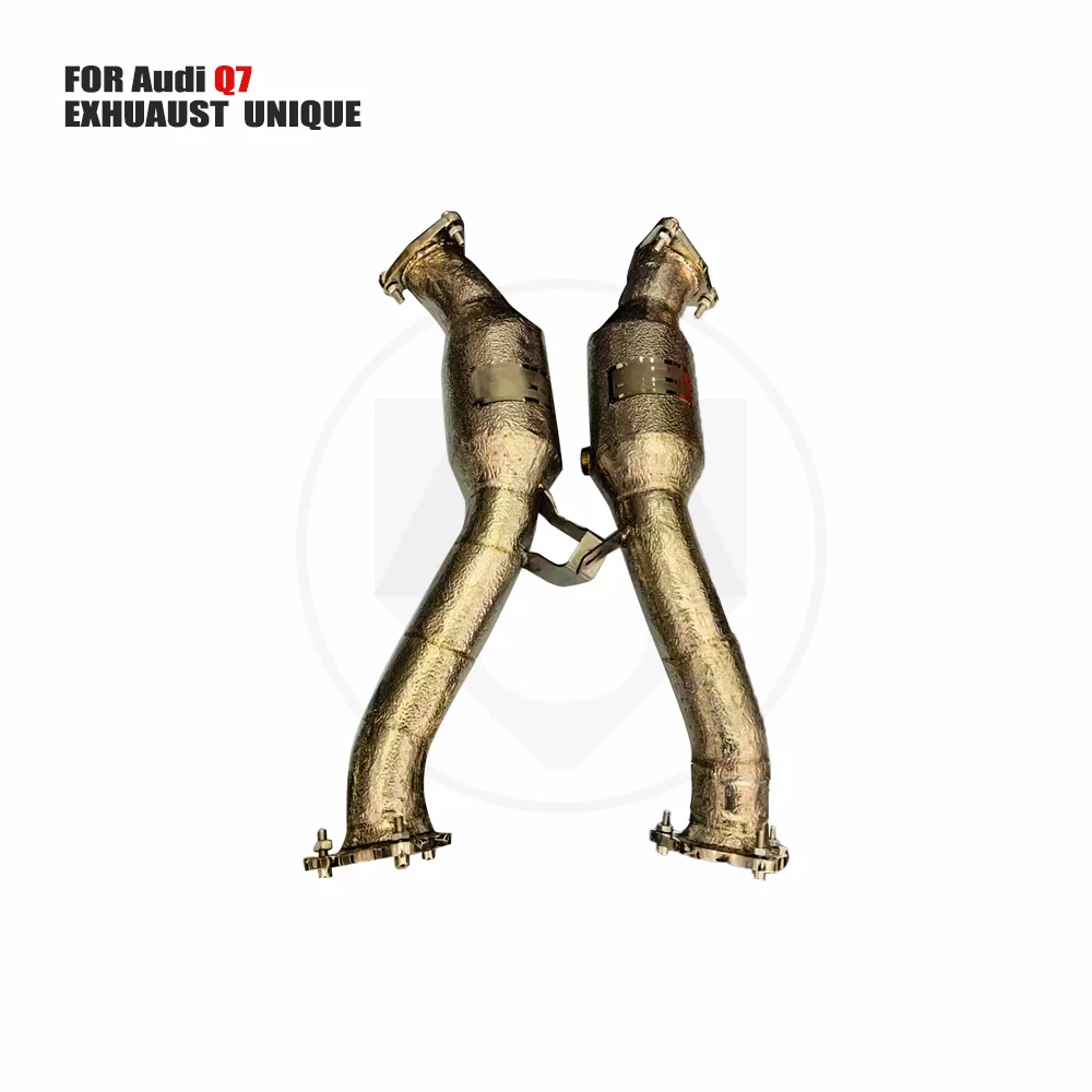 

UNIQUE Car Accessories Exhaust Downpipe High Flow Performance for Audi Q7 With OPF Catalytic Converter