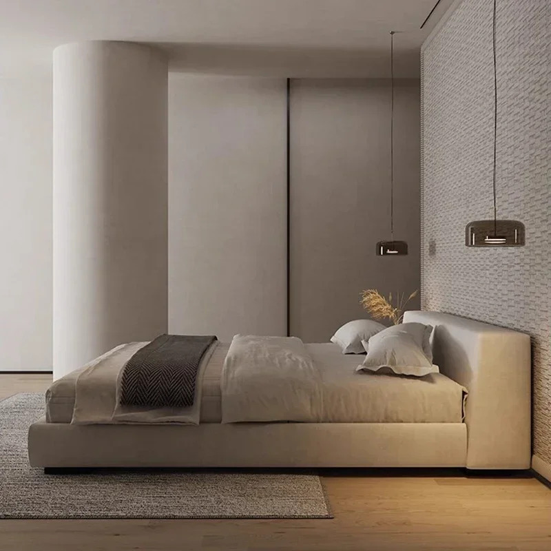 سرير زفاف عالي الجودة لغرفة النوم، سرير مريح للمنزل كريمي بسيط، أبيض كلاسيكي فريد من نوعه، أثاث غرفة نوم Cama De Casal #3