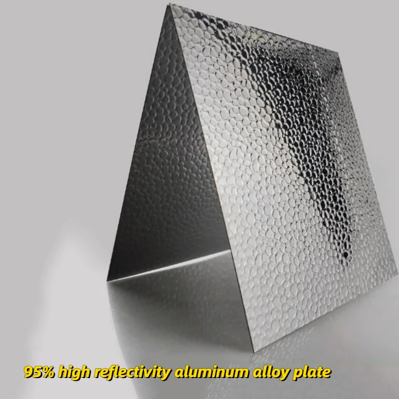 High Reflectivity 95% Bean Pattern Hammer Pattern Embossed Mirror Aluminum Plate Plant Lighting Lampshade Custom Processing