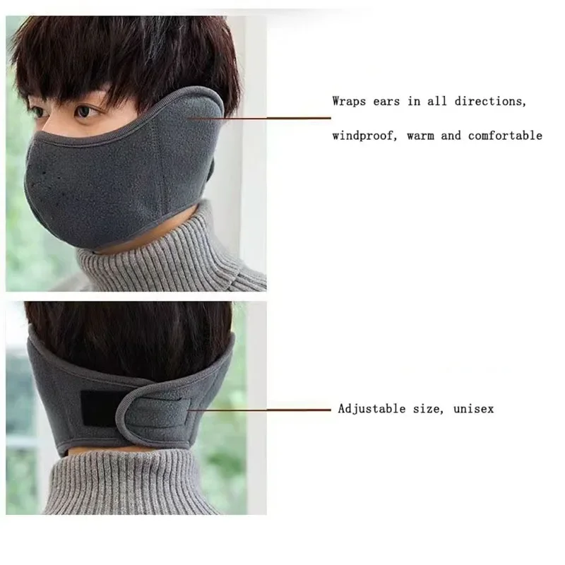 Winter Neck Warmer Running Face Masks Fleece Skiing Cycling Sport Mask Men Women Snowboard Warm Neck Cover Scarf Ear-Cover