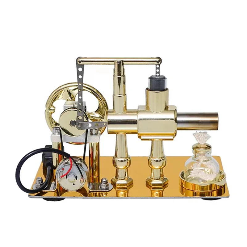 Top-Hot Air Single Cylinder Stirling Engine Generator Physics Popular Science Production Electricity Power Generator Model