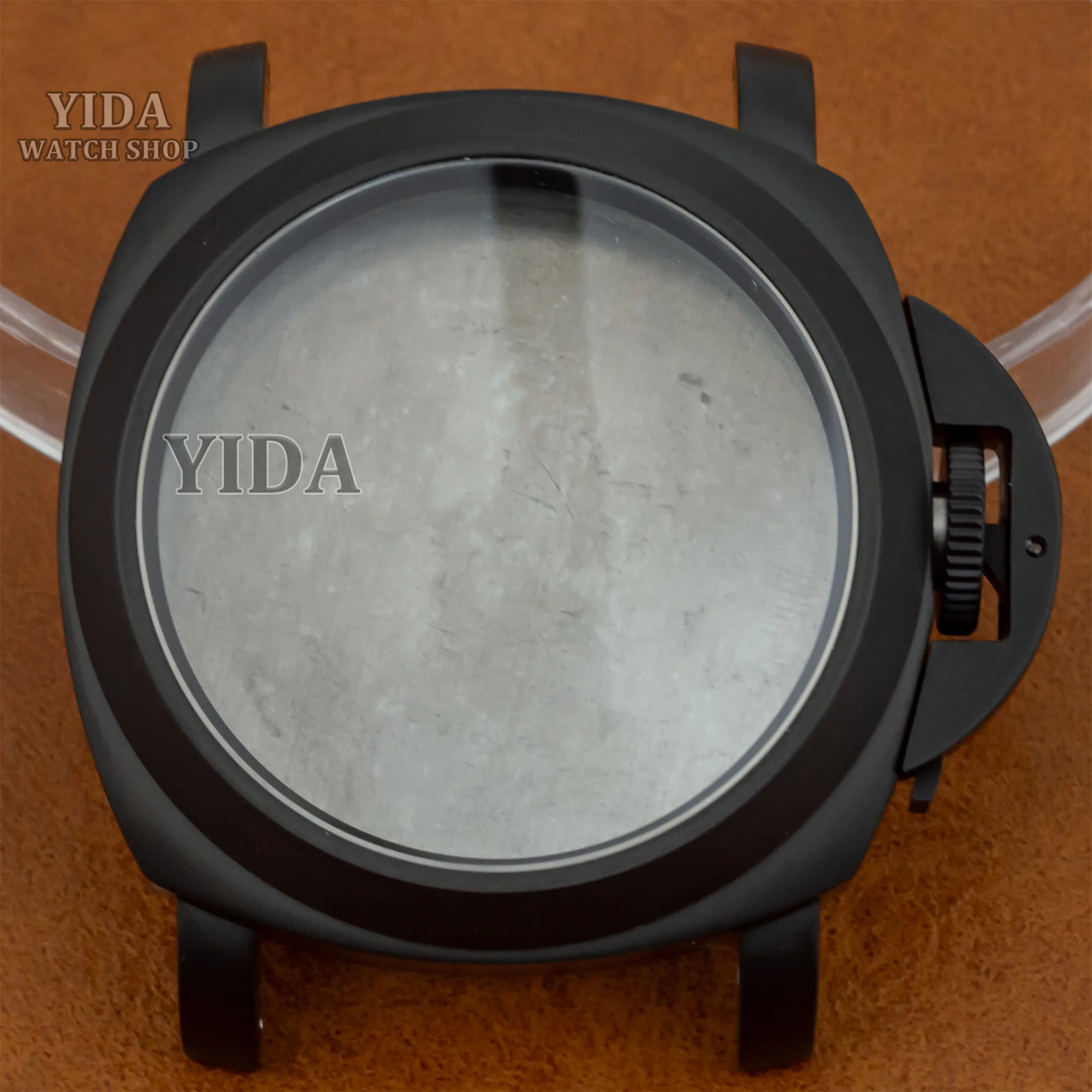 PVD Black Watch Crown Guard Uhrenzubehör für PAM 5218 Crown Guard 6497/6498/ST3600 Uhrwerk MOD Teile Reparaturwerkzeuge ersetzen