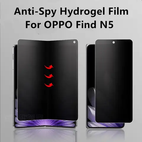 Matte HD Anti-Peeping Anti-Shatterความเป็นส่วนตัวHydrogelฟิล์มสําหรับOPPOค้นหาN5 N3 FindN5 Anti-Spyนุ่มหน้าจอภายนอกProtector
