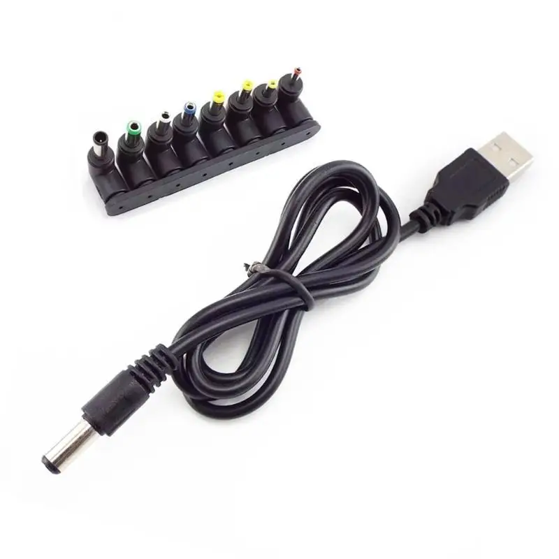 

Y1UB DC5521 5V 5.5x2.1mm Power Adapters Cable with 8 Tips for Business