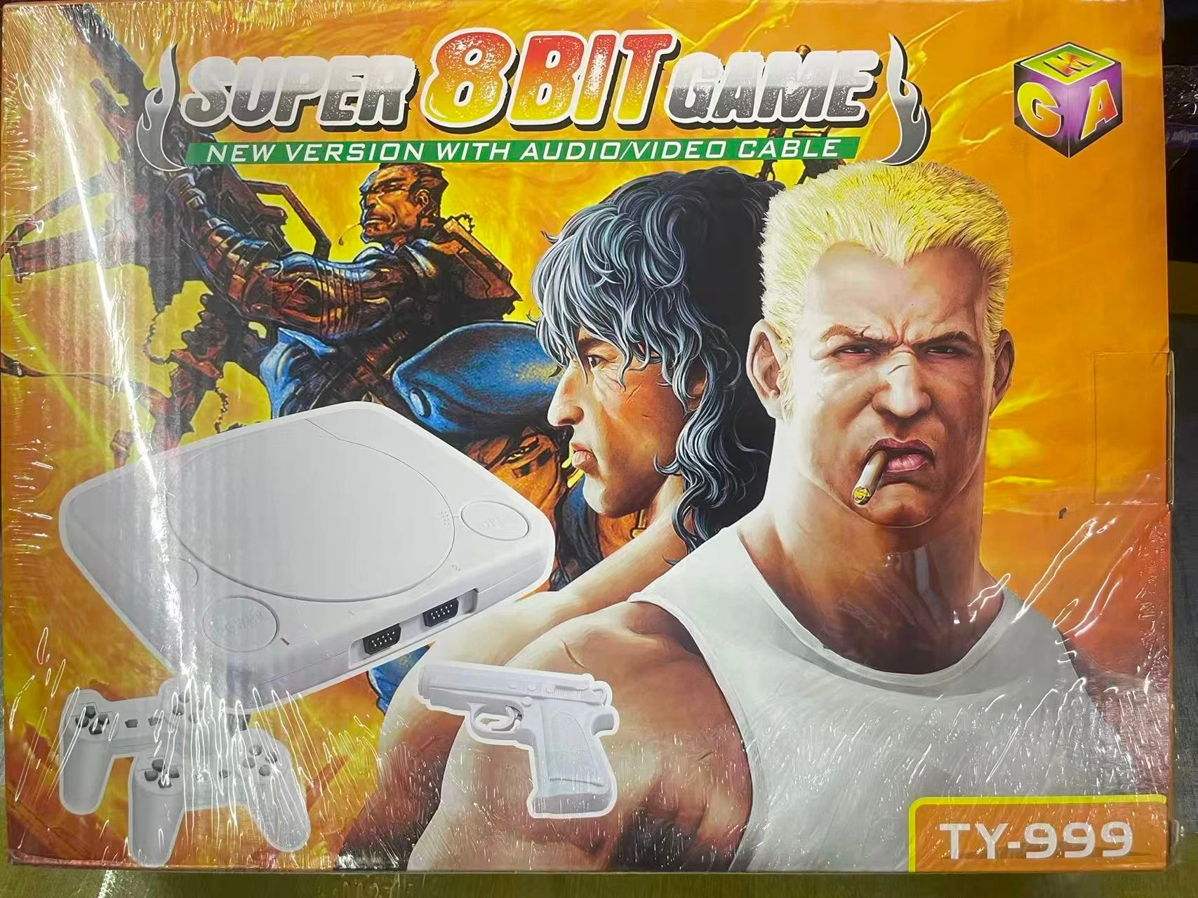 Consola de juegos GUN de vídeo para TV versión AV de 8 bits para consola de 100 juegos compatible con tarjeta de juego