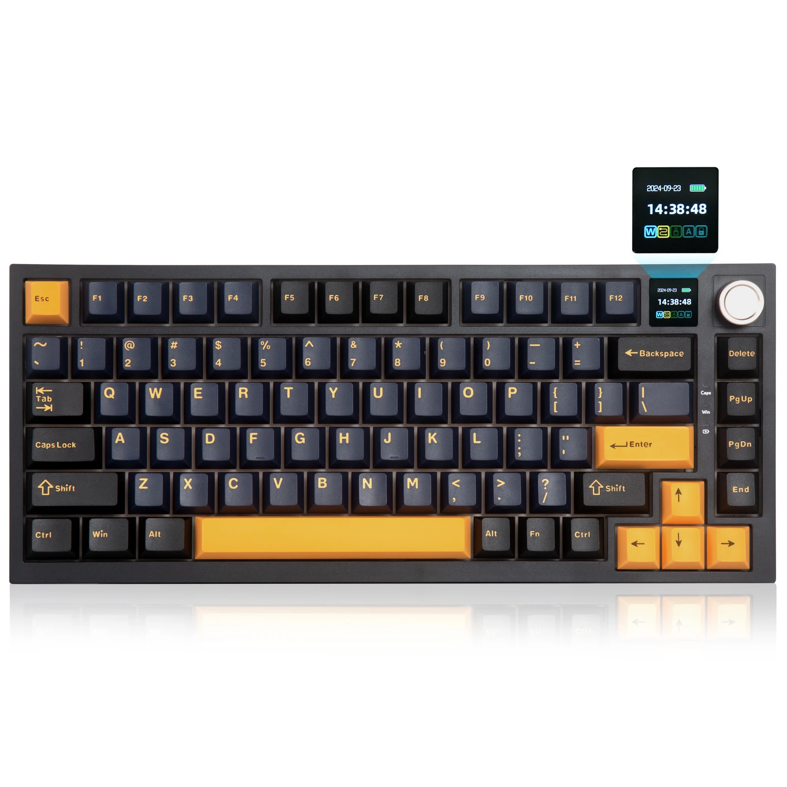 HUOJI CQ082 75% Wireless Mechanical Gaming keyboard, cream sound, RGB backlight, 2.4GHz/USB/bluetooth5.0 Hot swaddable Win/Mac