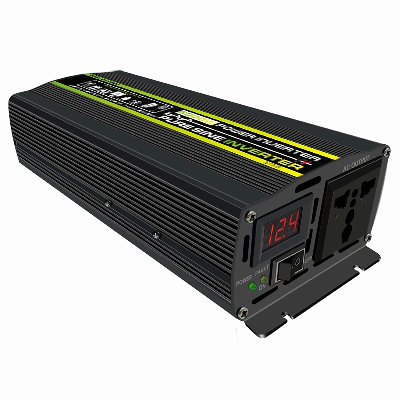 Pure Sine Wave Power Inverter 6000W Voltage Transformer DC 12V 24V to 220V Converter Car Inverters 60HZ Outdoor Camping