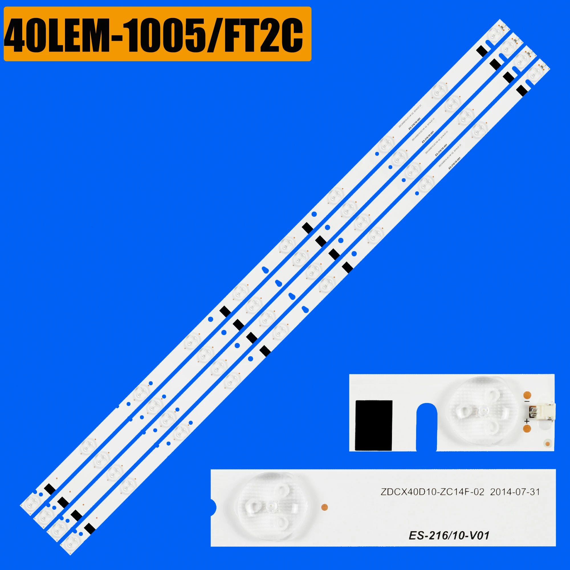 

LED Backlight Strip For PLDED4016A-E RLDED4016A-E RB-40SE9FT2C ZDCX40D10-ZC14F-02 303CX400033 HL-00400A28-1001S-01 A1