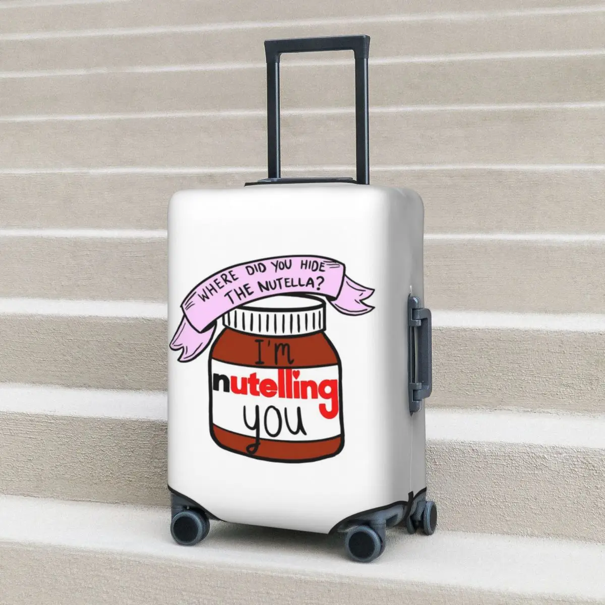 

Nutella Suitcase Cover Protection Elastic Travel Luggage Protector Covers for 18-32 Inch