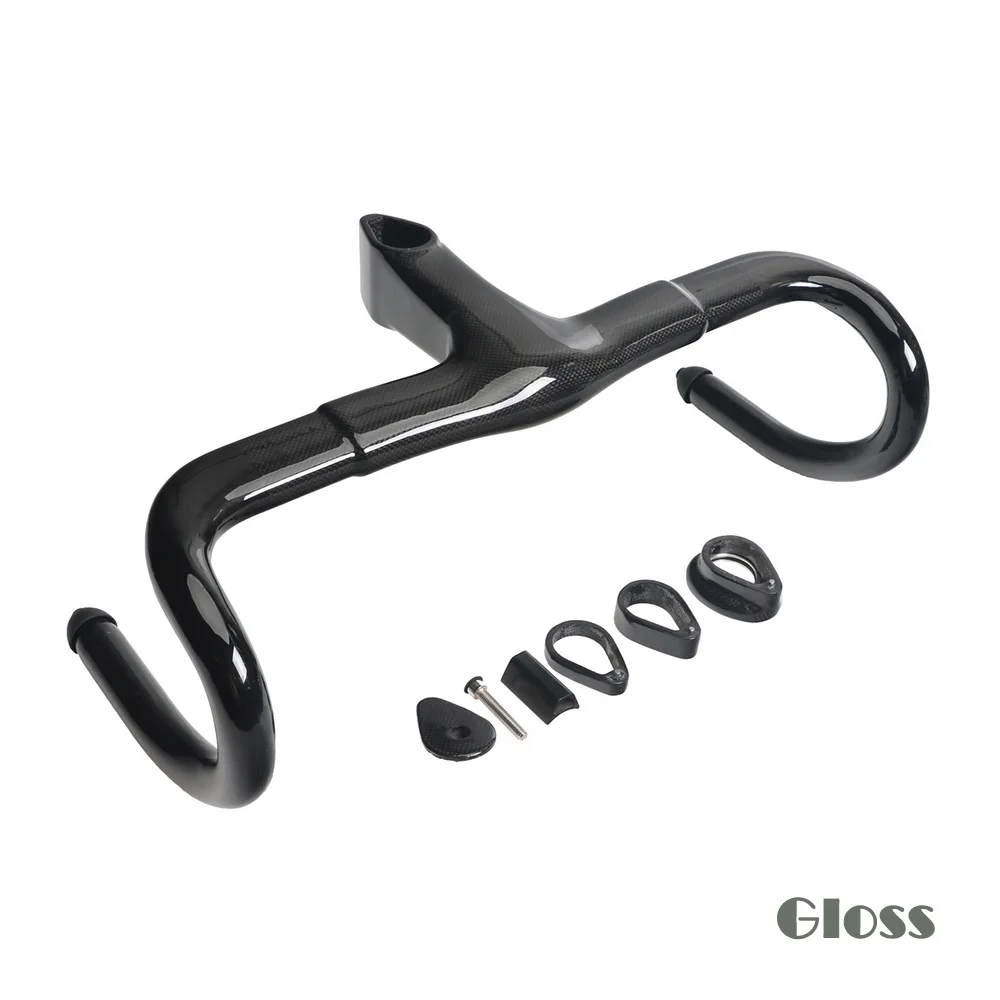 Integrated Road Bicycle Handlebar OEM Full Carbon Fiber For Aero F10 1K Width 400-440mm Stem 90-120mm Bicycle Parts