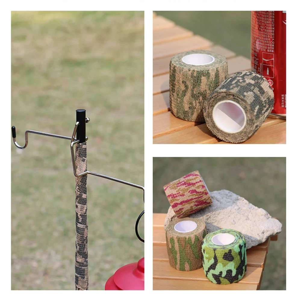 1 Roll U Pick 4.5m*5cm Waterproof Outdoor Camo Hiking Camping Hunting Camouflage Stealth Tape Wraps