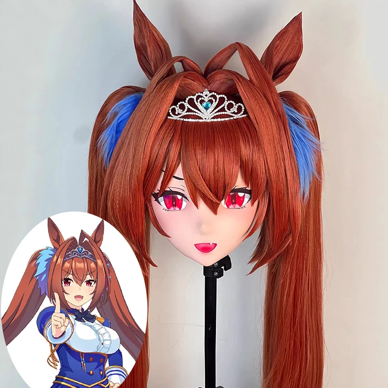 

(MEO306) Customize Handmade Full Head Lockable Crossdress Male to Female Japanese Cartoon Anime Game Character Kigurumi Mask