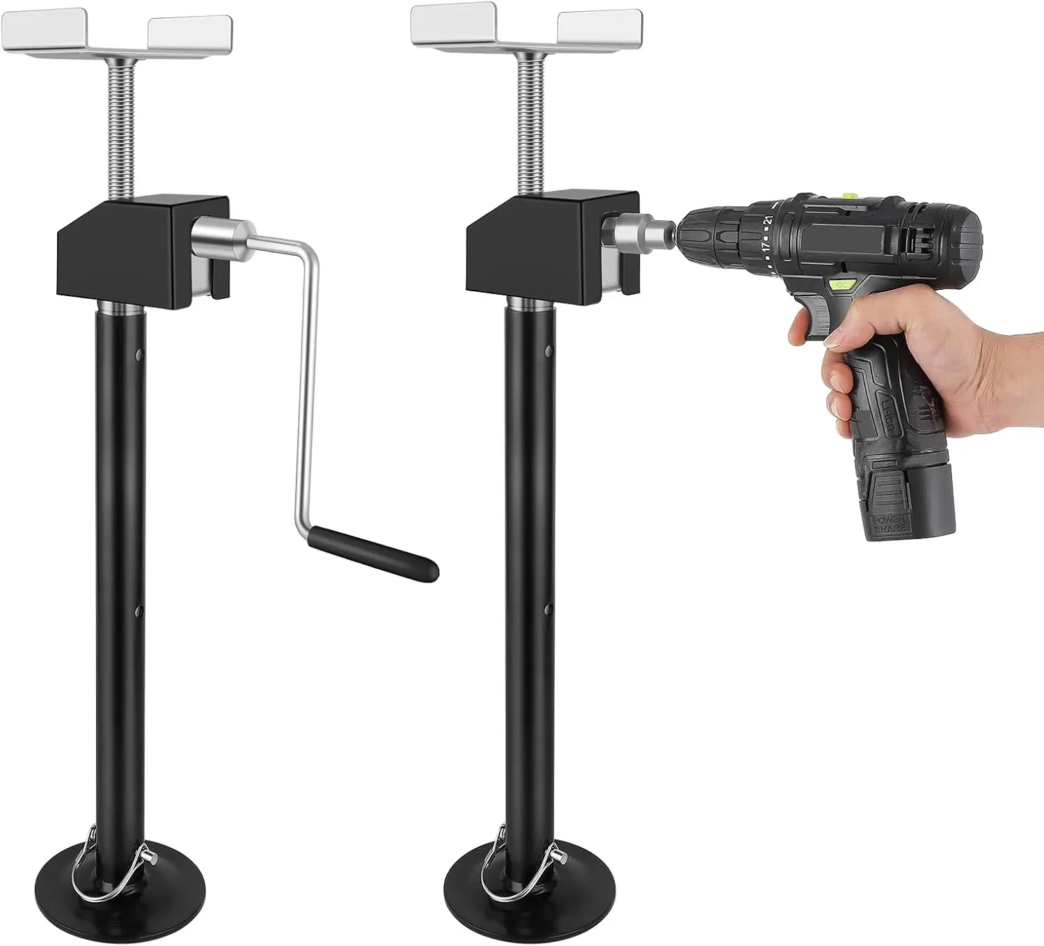 Tacleekii 2 Pack RV Pull Out Stabilizer Jack Heavy Duty Support 20