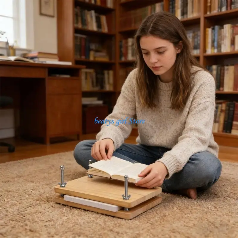 C7AB Dense And Easy To Put Together Wooden Book Press Suitable For A4 articles And Art Tasks