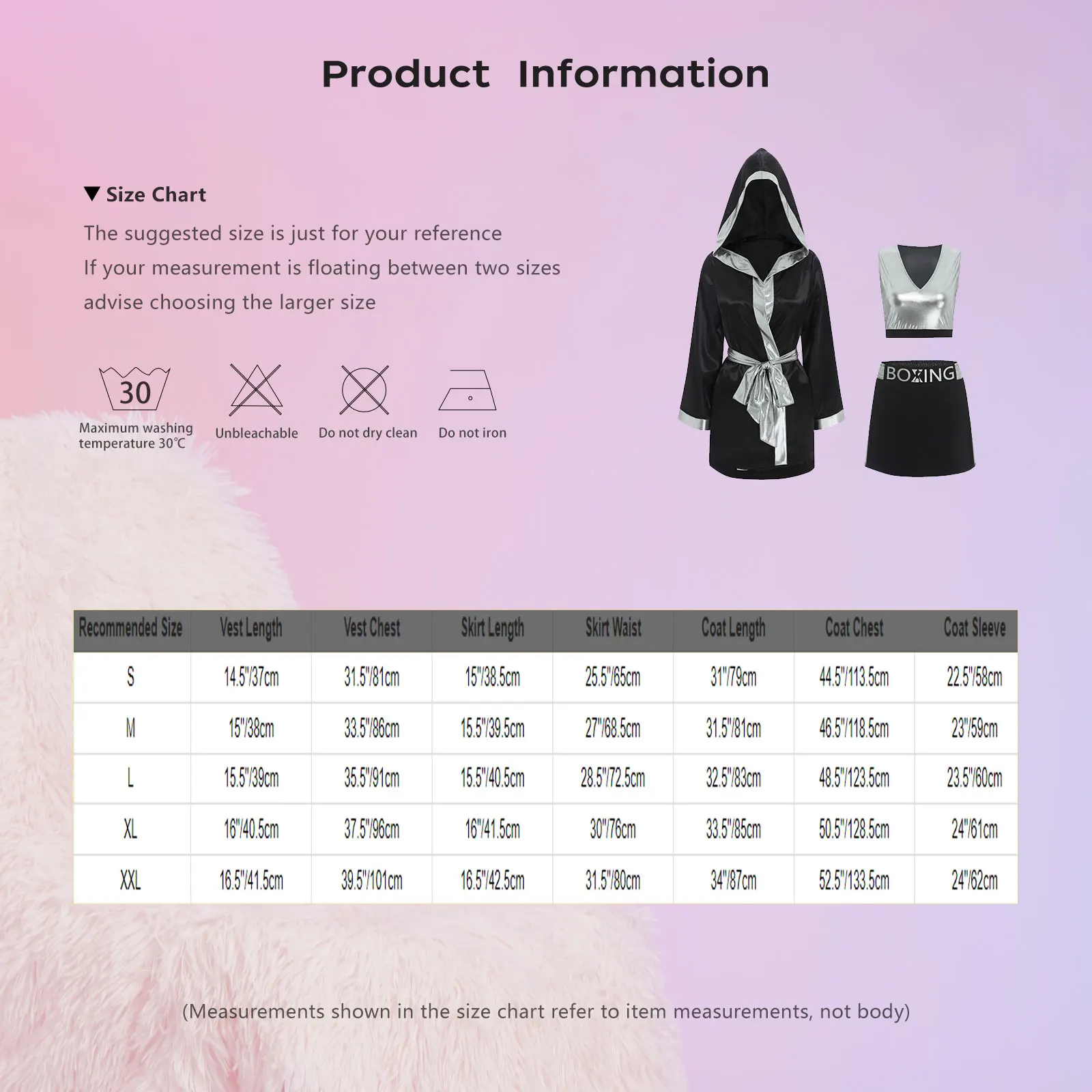 Women Adults Cosplay Boxer Costume Hooded Boxing Robe Roleplay Martial Arts Halloween Roleplay Muay Thai Fight Grappling Outfit