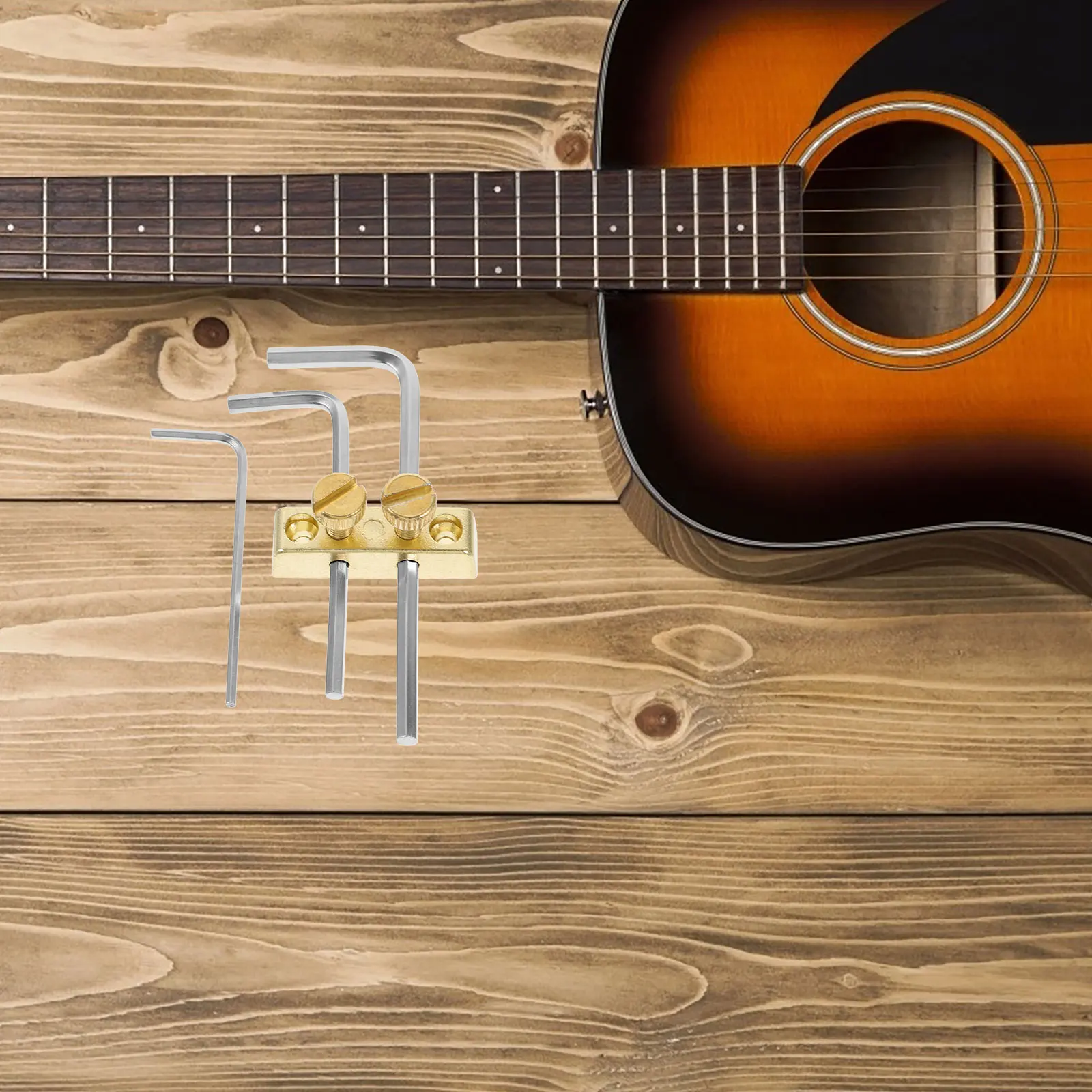 

Wrench Small Fixture Guitar Accessories for Beginners Electric Adjustment Tool Golden Holder
