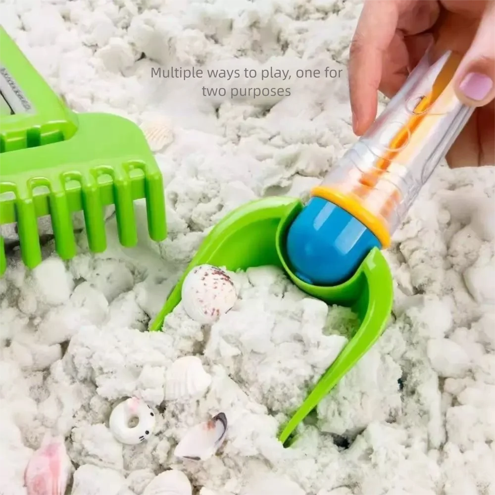 2 In 1 Shovel Spray Water Toys Cartoon Collapsible Rake Water Spray Props Small Multifunctional Sand Water Toys Beach Toys