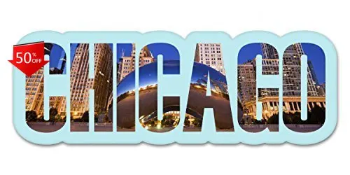 

Chicago Retro Laptop Car Camper Van Truck Decoration Funny Vintage