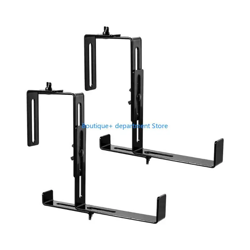 E1PD Plant Hanger Bracket Set for Balconies Window Flower Box Holder Set Carbon Steel, Easy Install