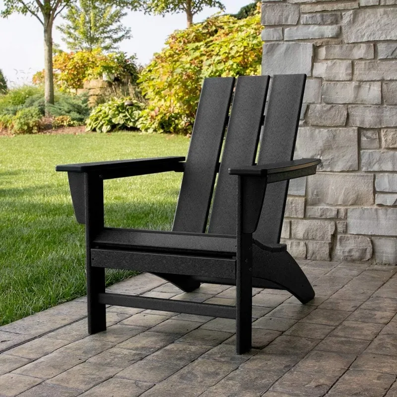 

AD420BL Modern Adirondack Chair, Black