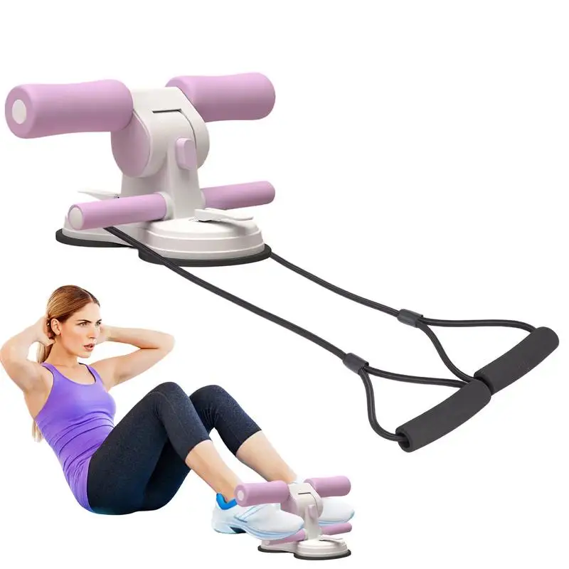 

Sit Up Suction Ab Trainer Foot Holder 3 Levels Adjustable Double Suction Cup And Elastic Pull Rope For Abs Workout Aids Feet And