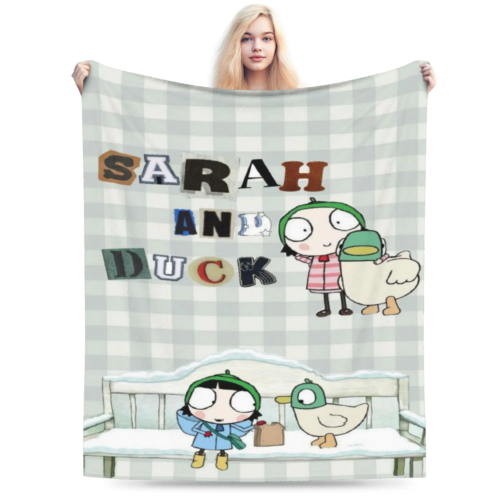 Sarah And Duck Blanket Lightweight Thin Coral Fleece Plush Comfort Gifts  Throw Blanket Plush Thin Quilt