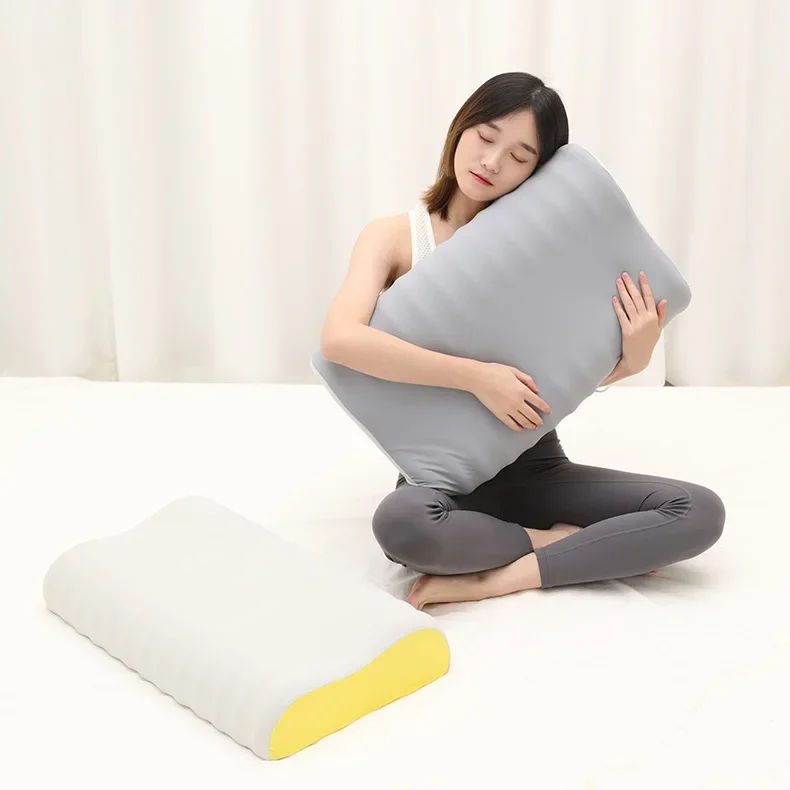 Breathable Slow Rebound Memory Foam Pillow To Protect Cervical Vertebra and Help Sleep Without Collapse for Home Dormitories